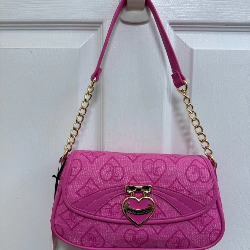 NWT Juicy Couture Pink Precious Moments Flap Shoulder Bag